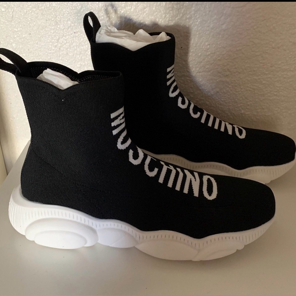 Moschino High Teddy Shoes Size Women Size 10  EU 41 -Retail $465.00 - Picture 5 of 9